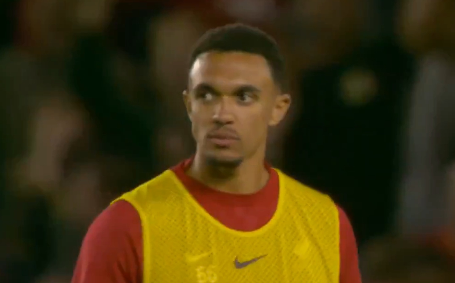 Trent Alexander-Arnold looked glum after Liverpool's match against Brighton on Monday night