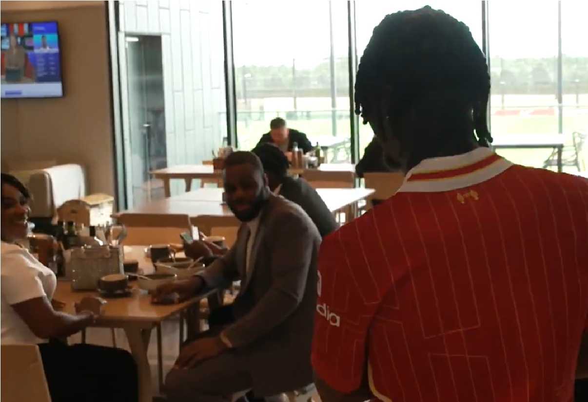 Jeremie Frimpong shared a heartwarming moment with his family after signing for Liverpool
