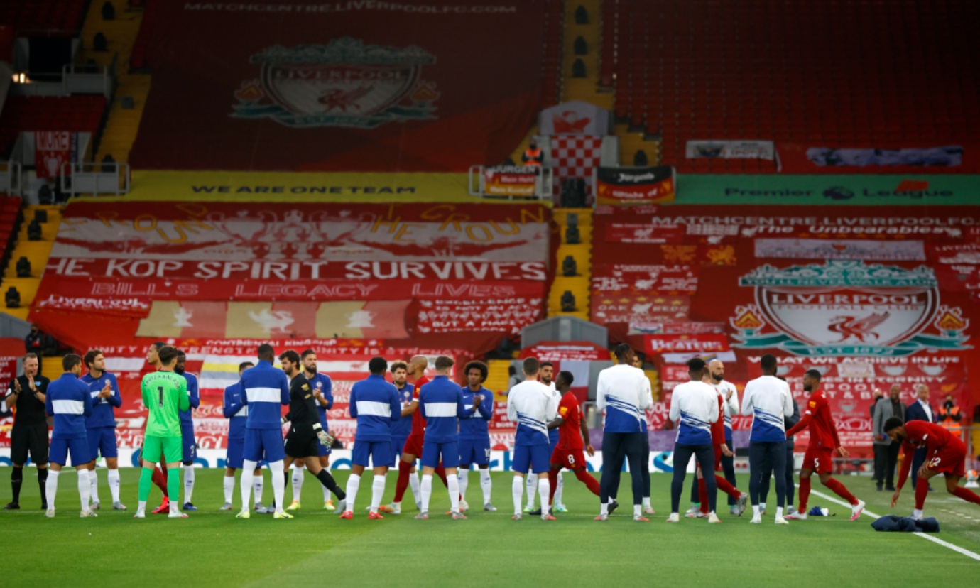 Chelsea gave Liverpool a guard of honour at Anfield in 2020
