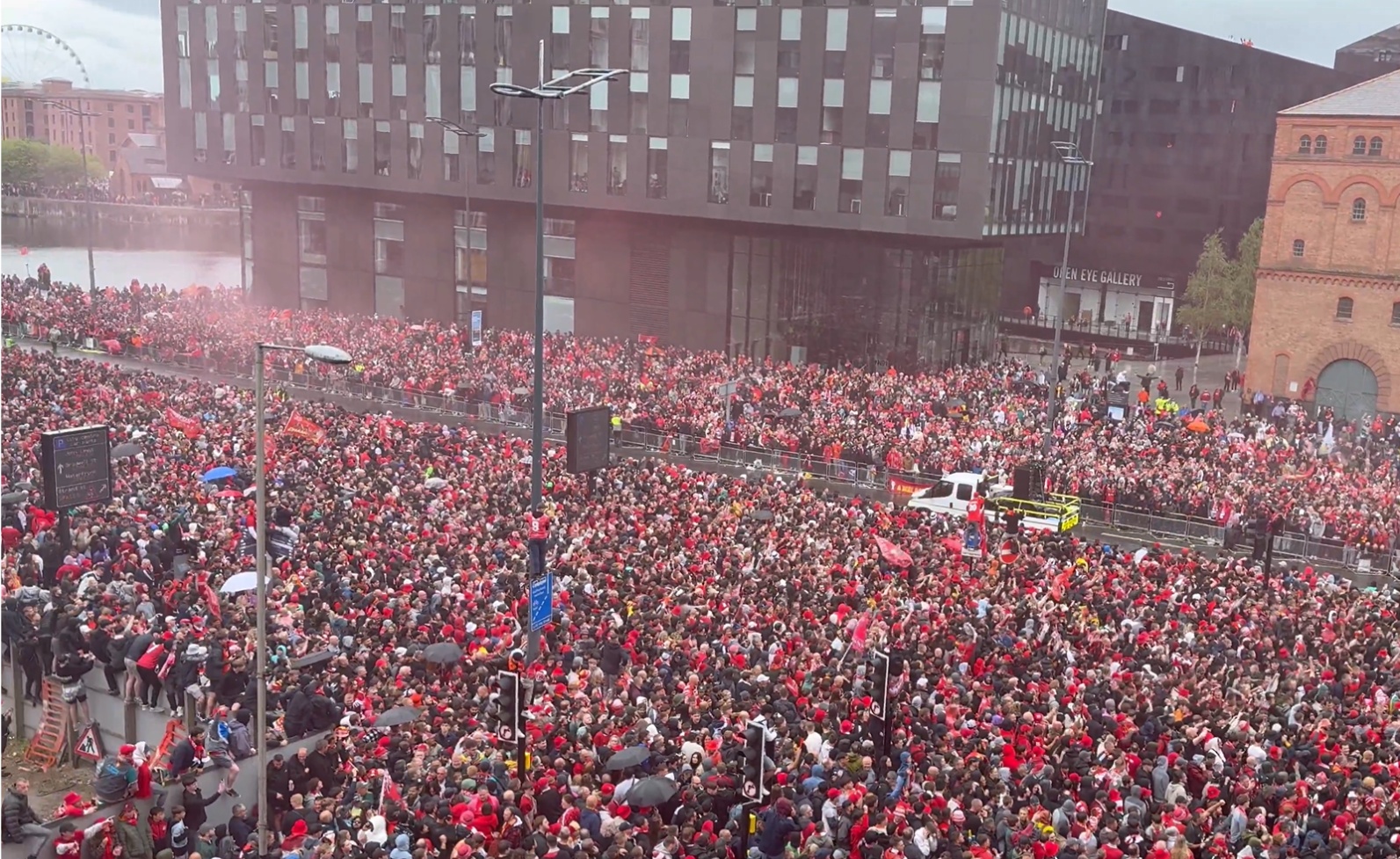 Liverpool fans turned out in their thousands for the Premier League victory parade