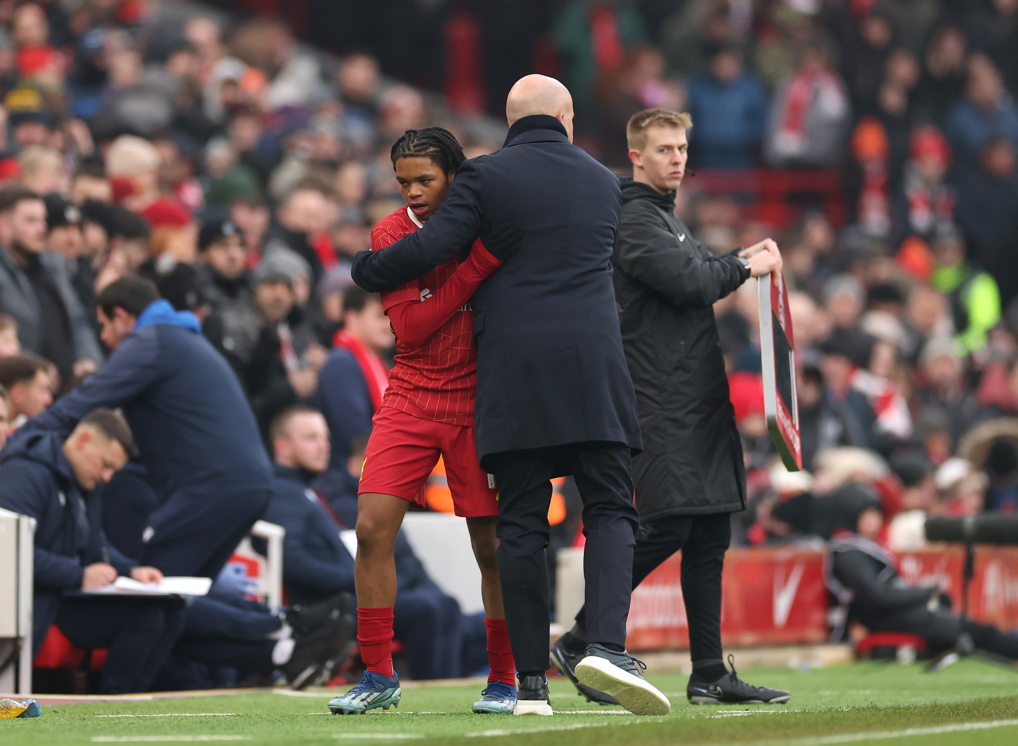 Arne Slot has put his faith in young Liverpool talent like Rio Ngumoha