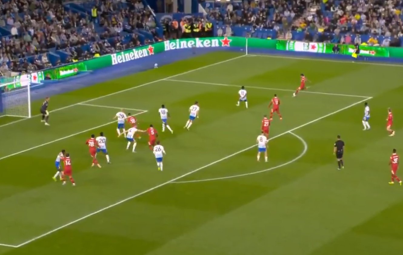 Dominik Szoboszlai restored Liverpool's lead against Brighton with a sublime finish