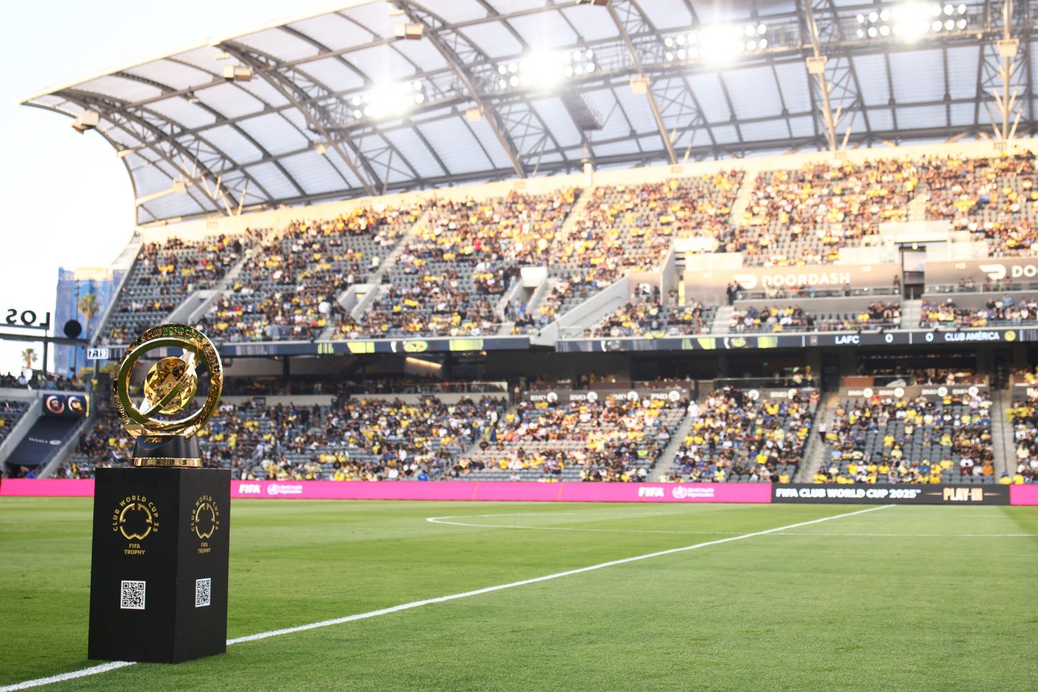 The Club World Cup trophy in LA