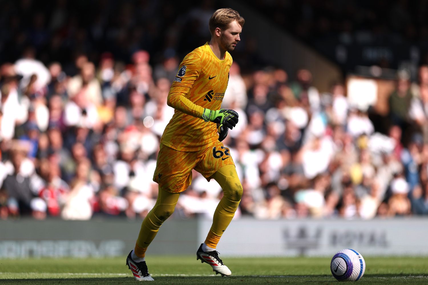 Caoimhin Kelleher in action for Liverpool before transfer to Brentford