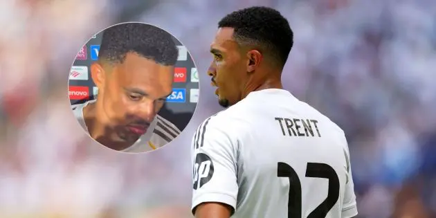 Trent Alexander-Arnold on debut for Real Madrid