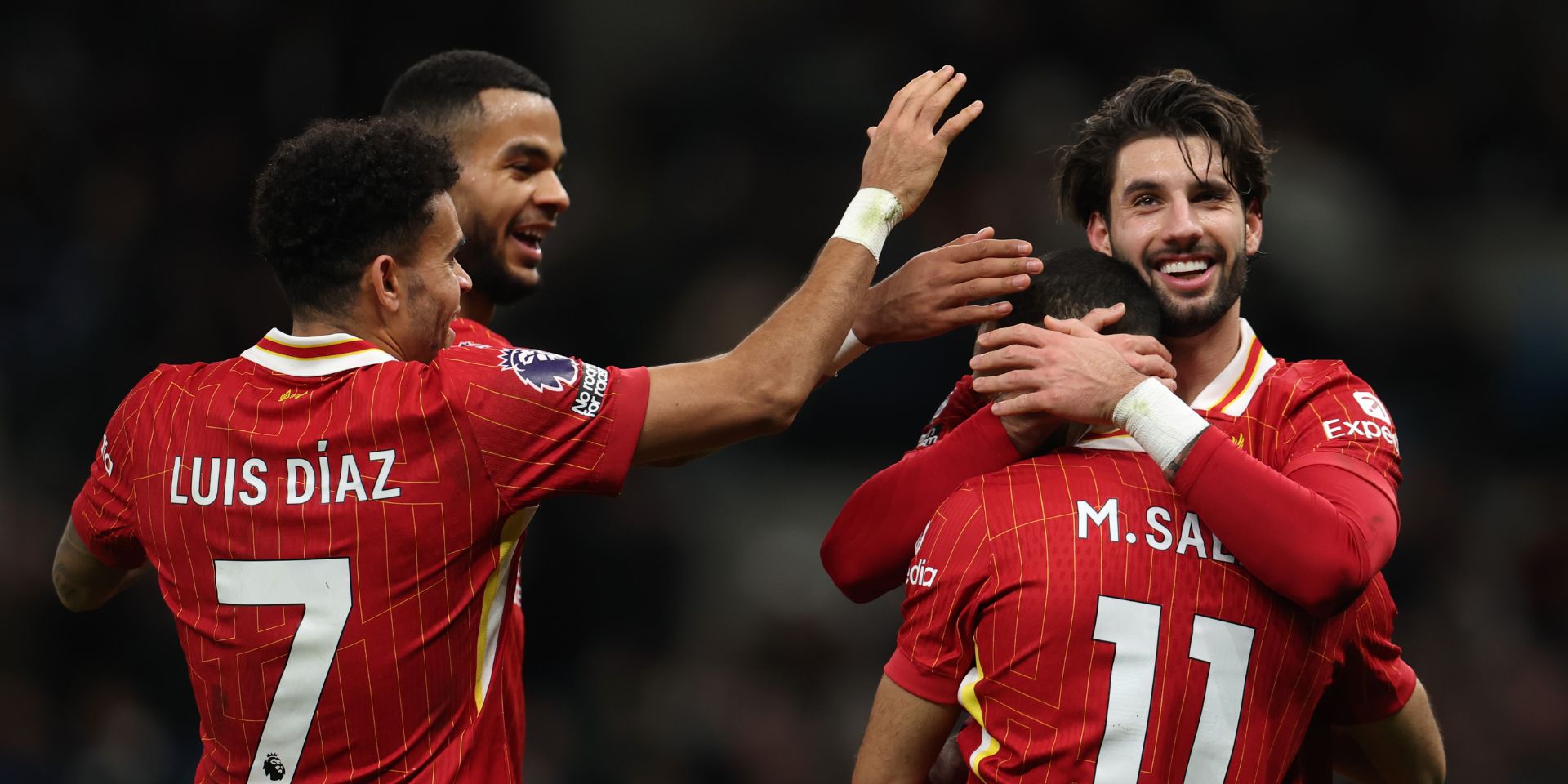 Cody Gakpo and Luis Diaz celebrate for Liverpool