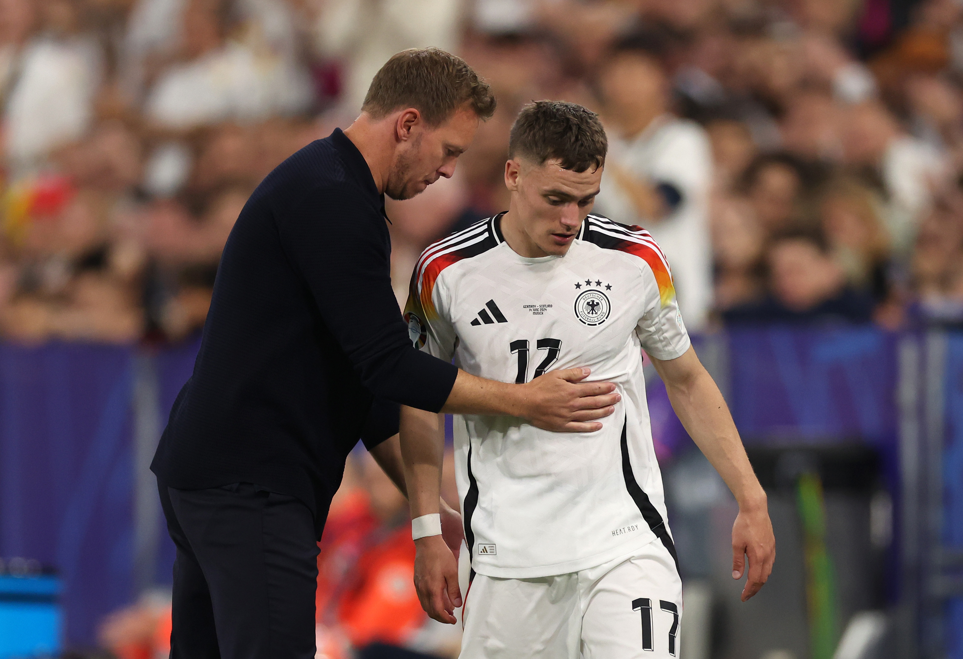 Julian Nagelsmann has praised Florian Wirtz for not being distracted by transfer speculation over a prospective move to Liverpool