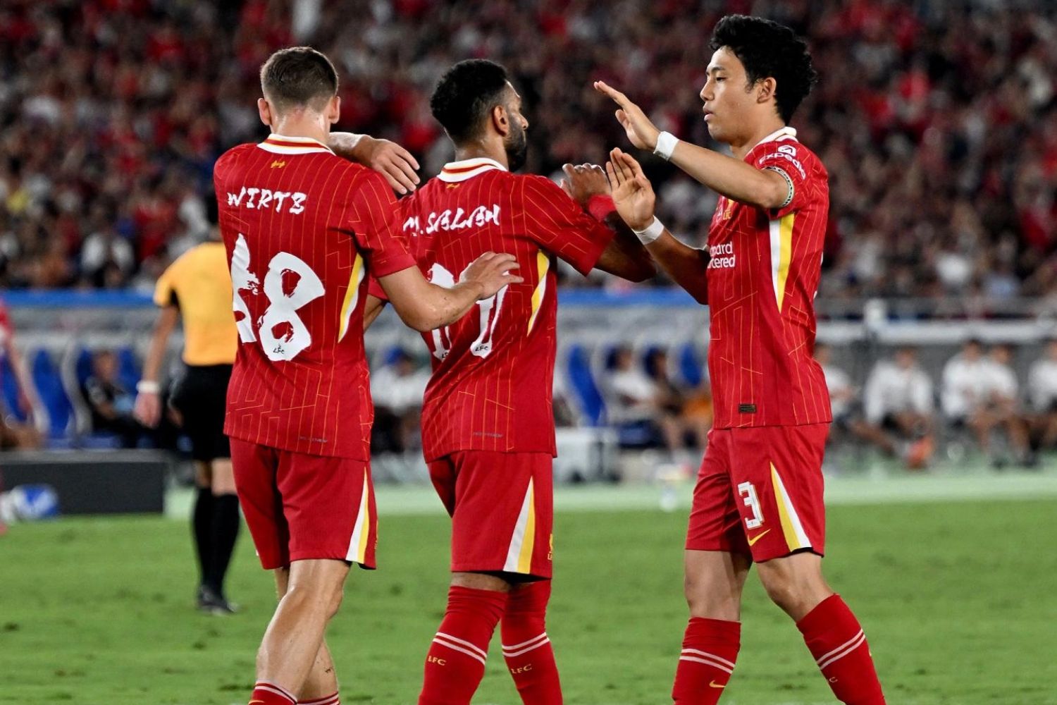 Mo Salah against Yokohama F. Marinos in Japan