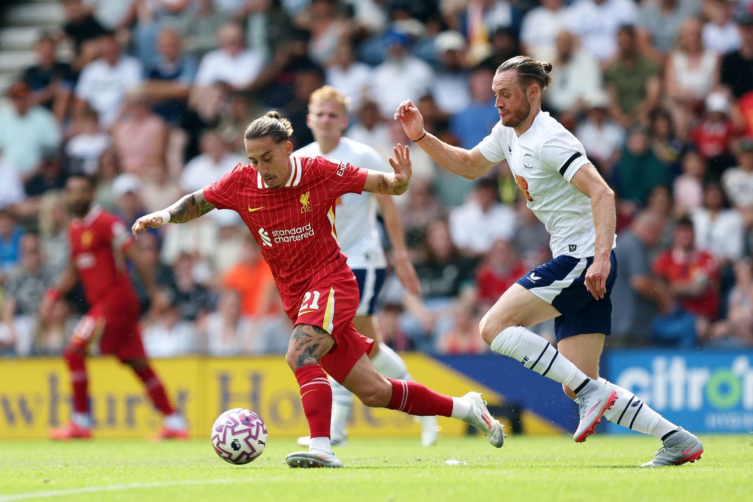 Kostas Tsimikas against Preston