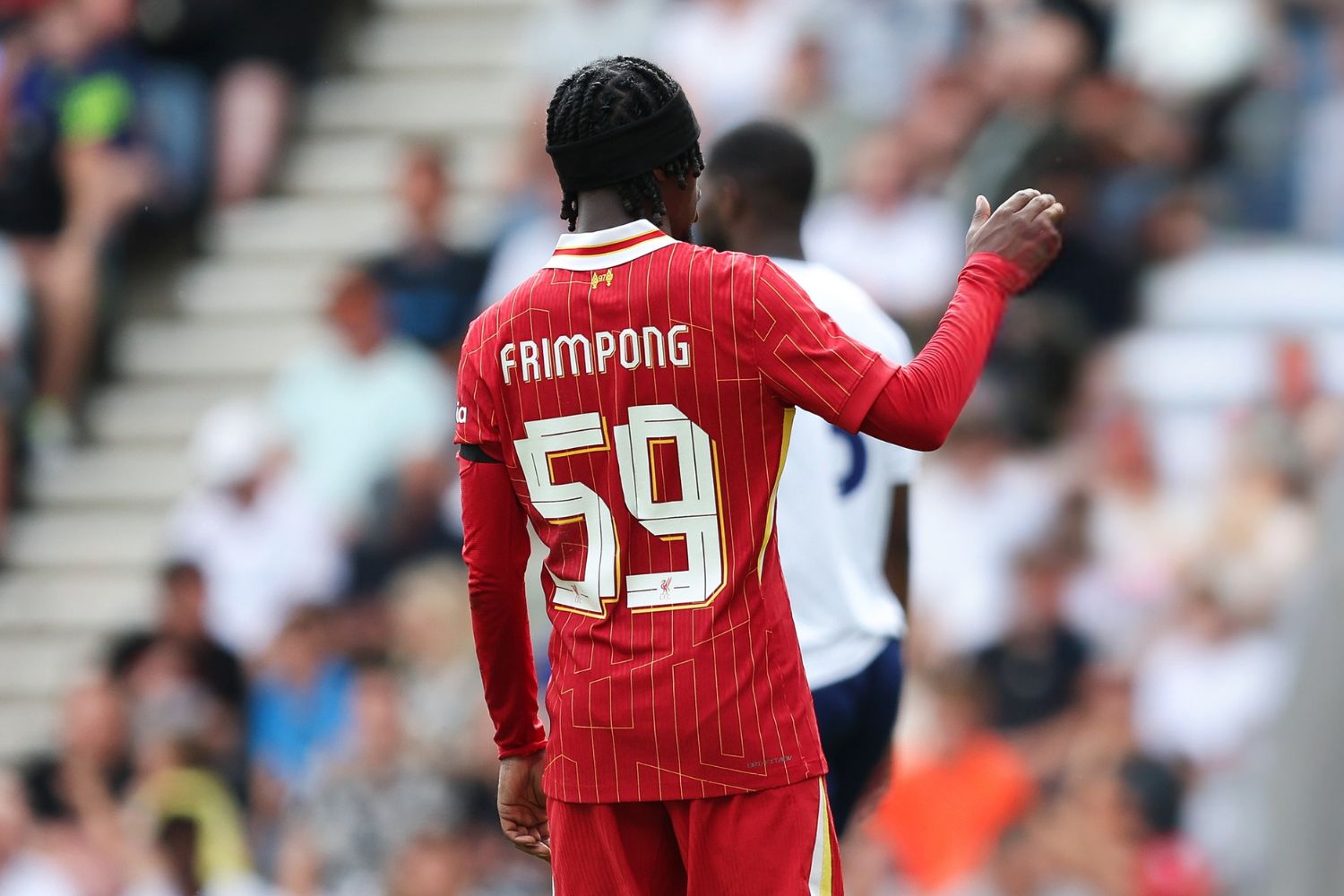 Jeremie Frimpong playing against Preston