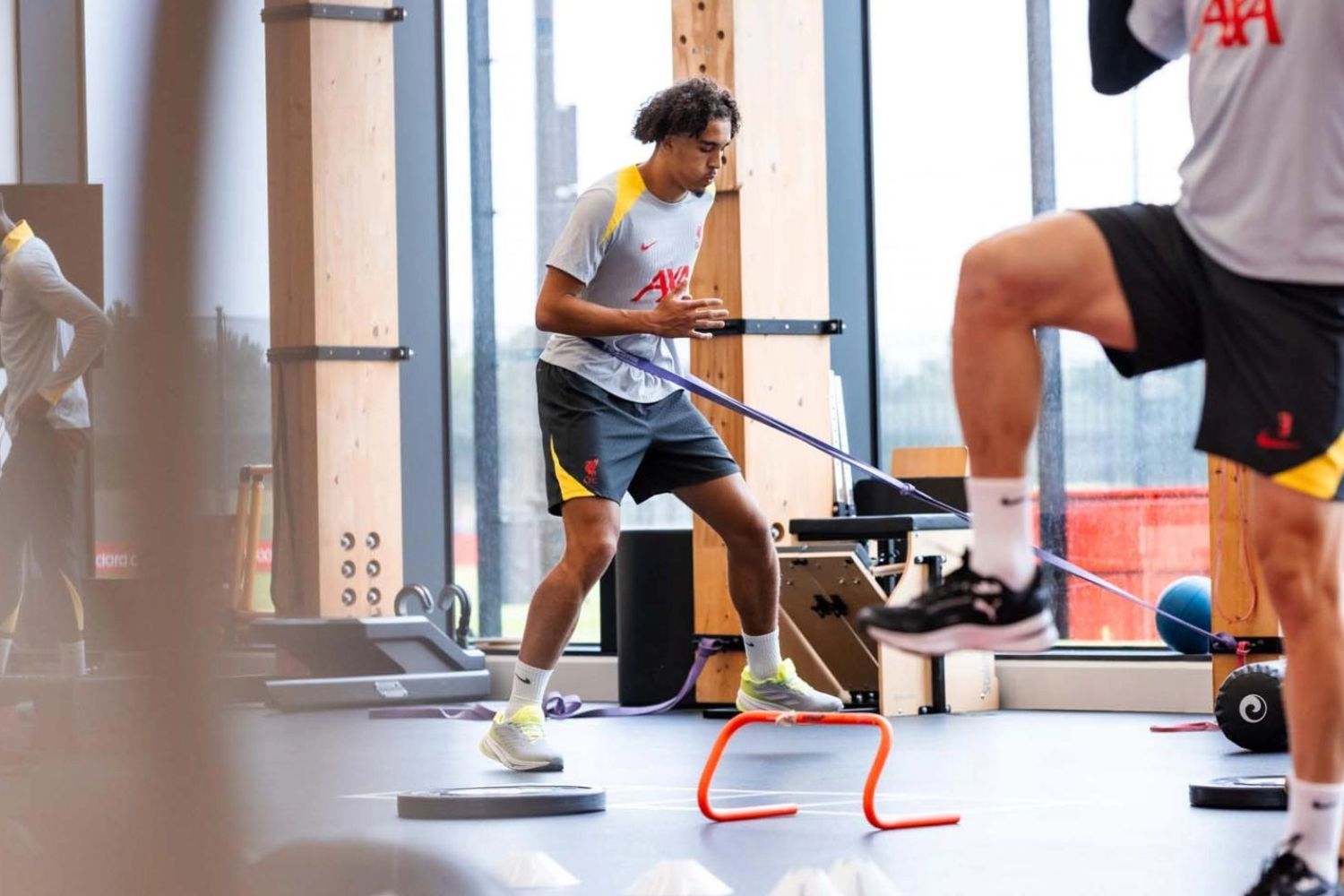 Jayden Danns back in training at the AXA