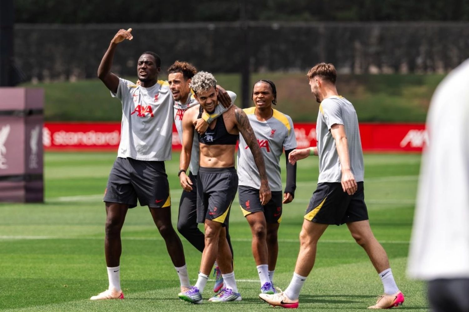 Luis Diaz in training for Liverpool