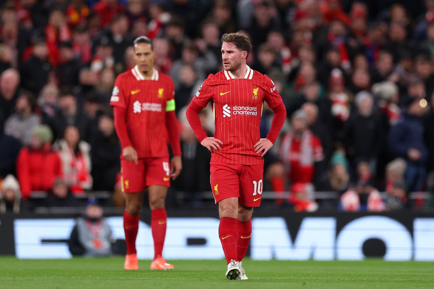 Alexis Mac Allister at Anfield vs PSG