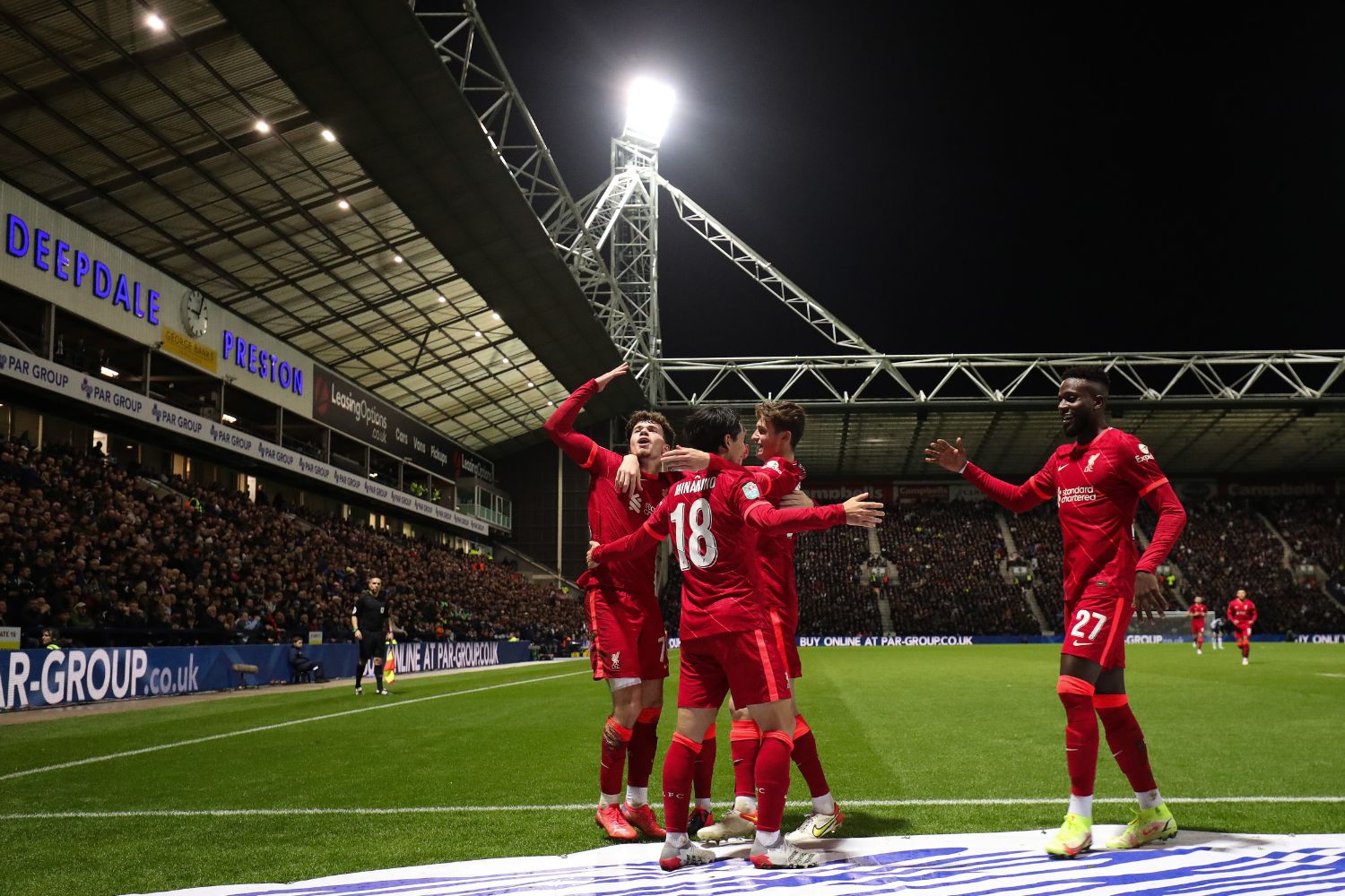An image from Liverpool vs Preston in 2021