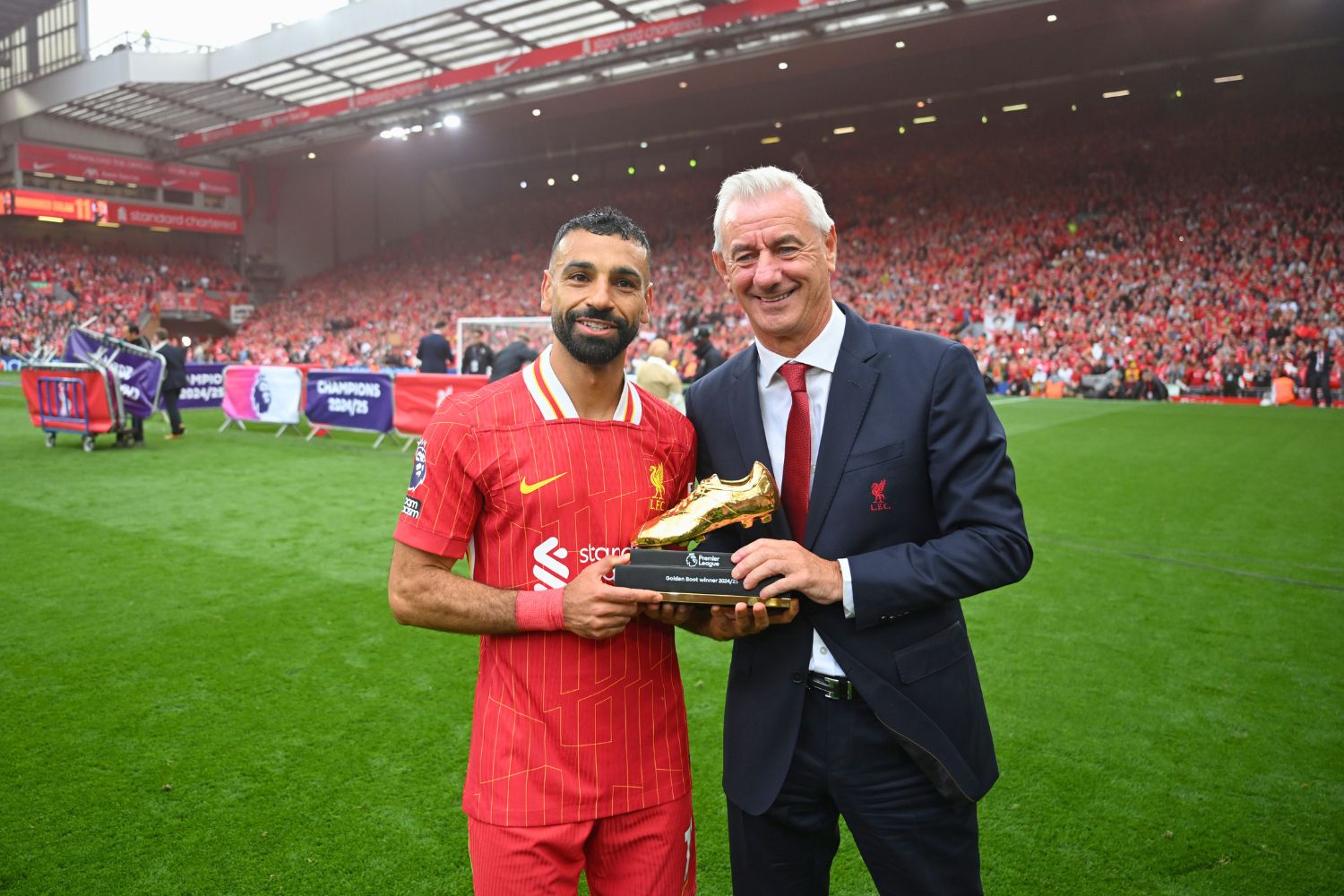 Ian Rush and Mo Salah