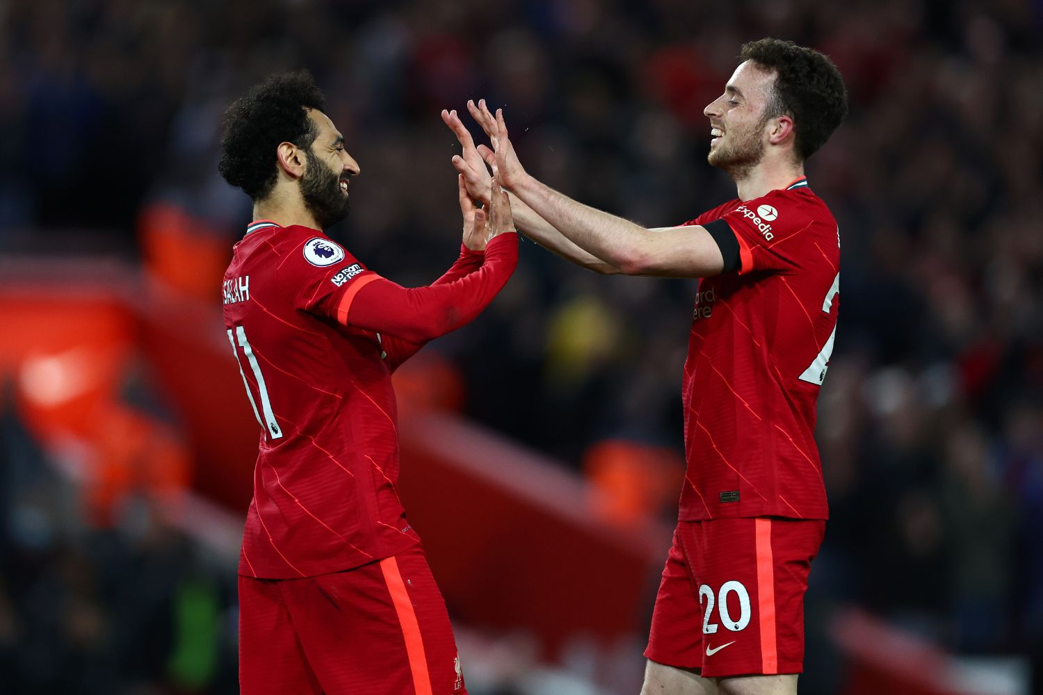Diogo Jota and Mo Salah