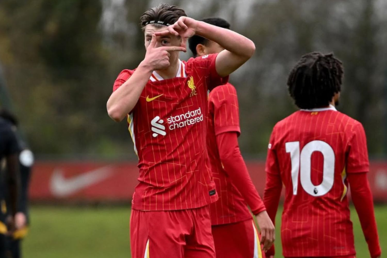Joe Bradshaw in action for Liverpool