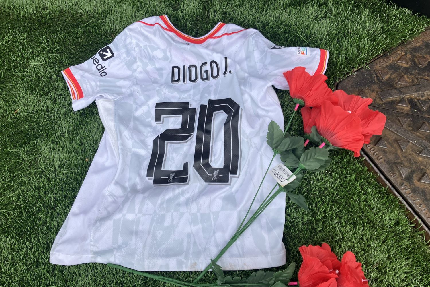 Tributes laid at the AXA Training Centre for Diogo Jota