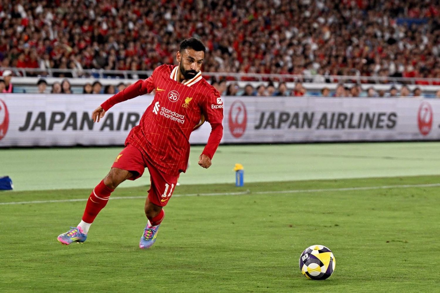 Mo Salah against Yokohama F. Marinos in Japan