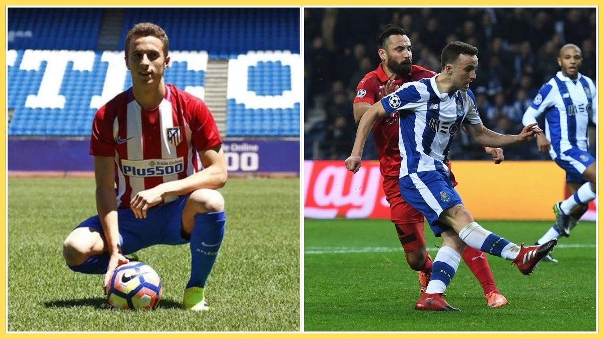Diogo Jota playing for Atletico Madrid and Porto