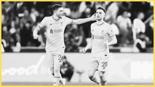 Andy Robertson and Diogo Jota for Liverpool