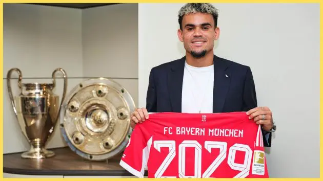 Luis Diaz completes his move to Bayern Munich