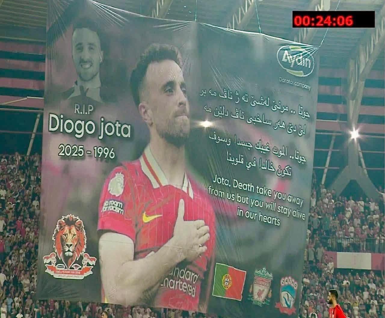 Zakho SC in Iraq tribute for Diogo Jota