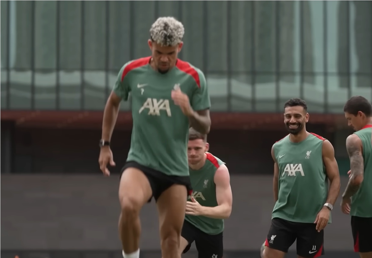 Luis Diaz has maintained a professional, upbeat attitude in Liverpool training despite Bayern Munich's ongoing interest in him