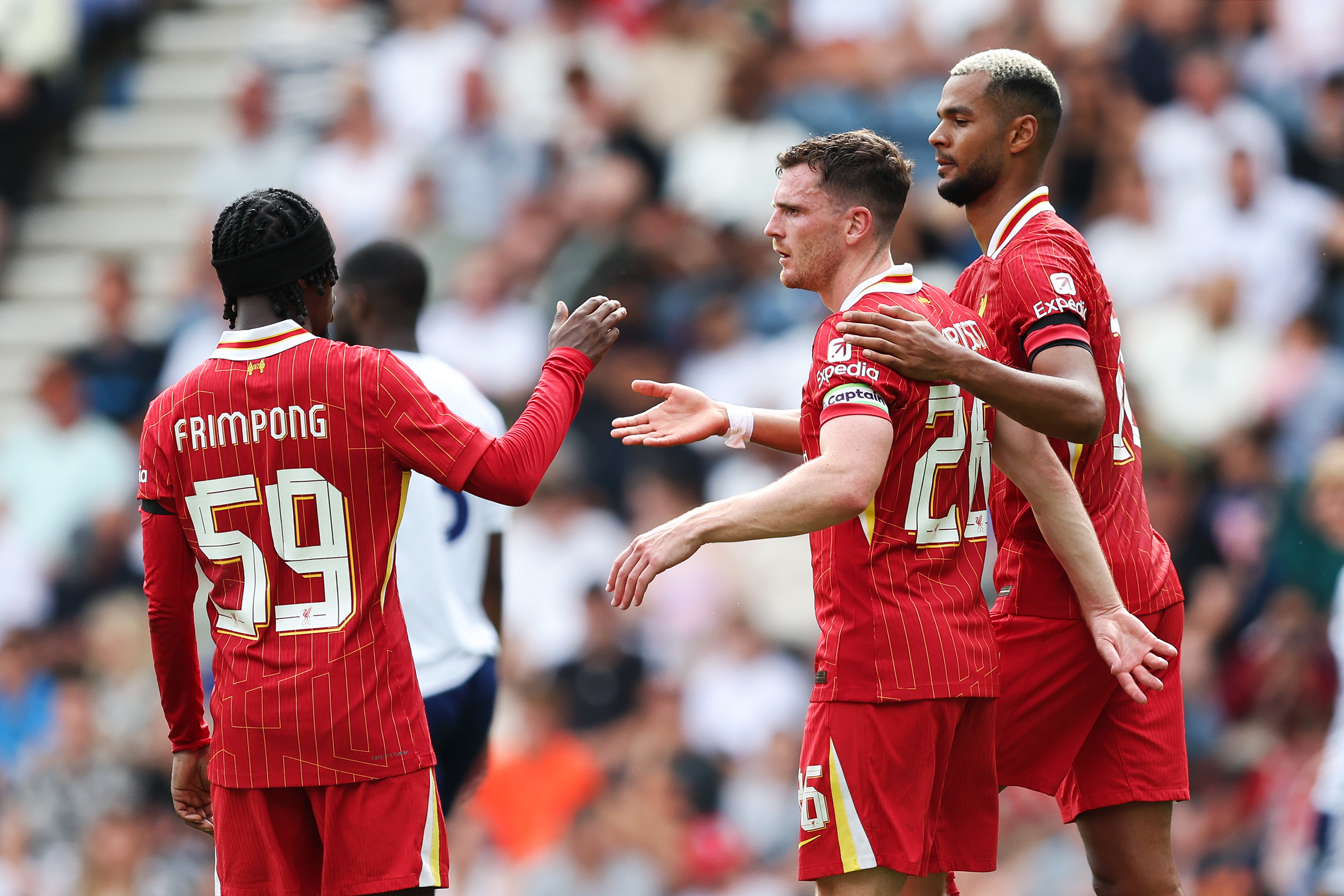 Jeremie Frimpong has joined the likes of Andy Robertson and Cody Gakpo at Liverpool