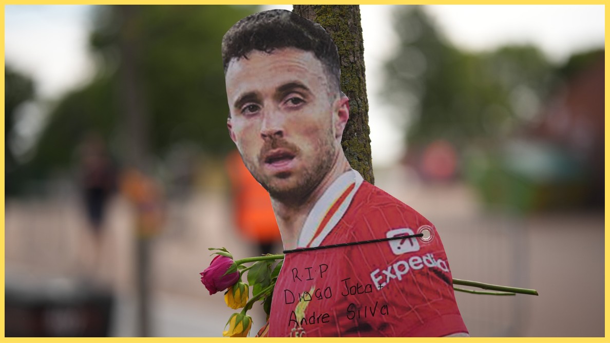 Hundreds of tributes to Diogo Jota have been left outside Anfield