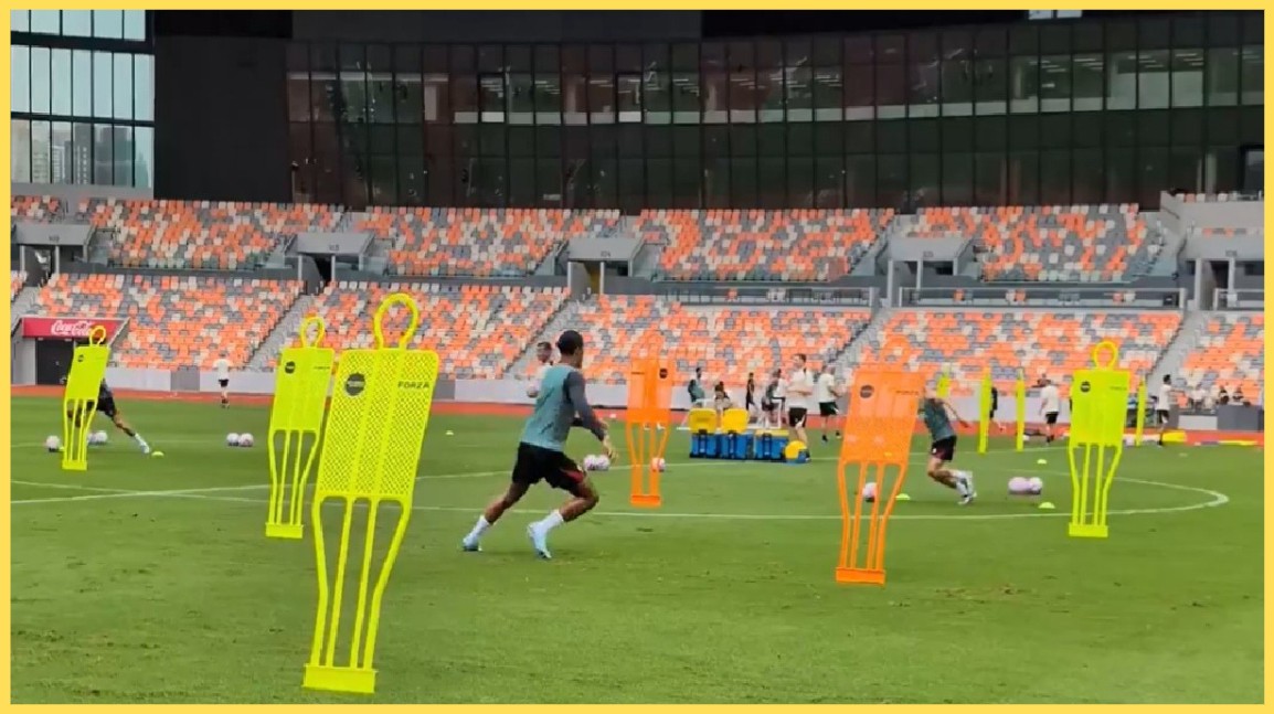 Liverpool trained today in Hong Kong ahead of their pre-season friendly against AC Milan