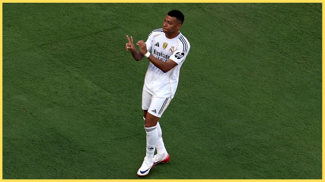 Kylian Mbappe pays tribute to Diogo Jota in celebrating his goal against Borussia Dortmund