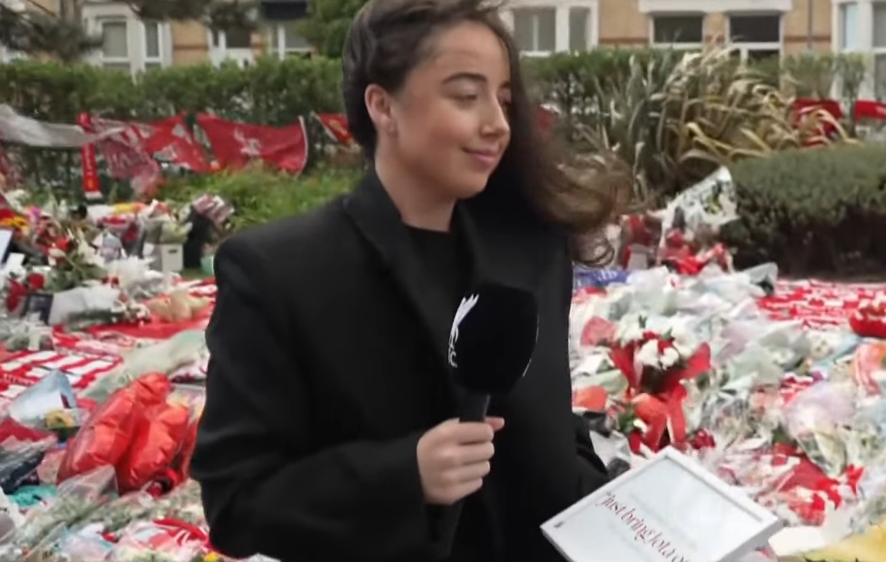Olivia Hayes left a beautiful tribute to Diogo Jota at Anfield which reads 'Just bring Jota on