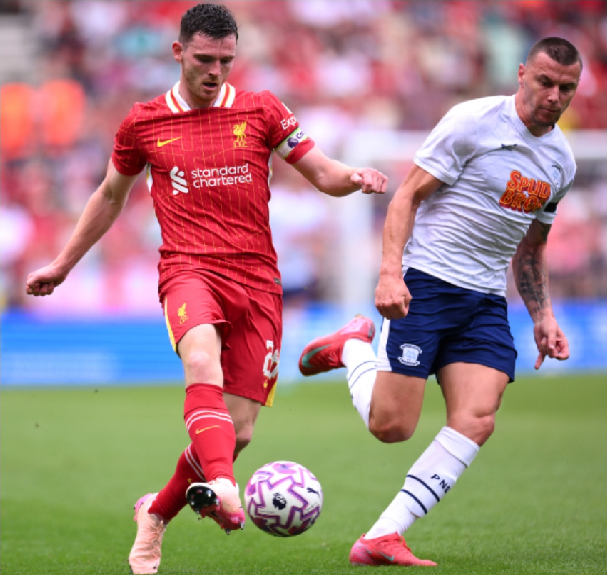 Andy Robertson apologised for an outburst at the referee during Liverpool's defeat to AC Milan