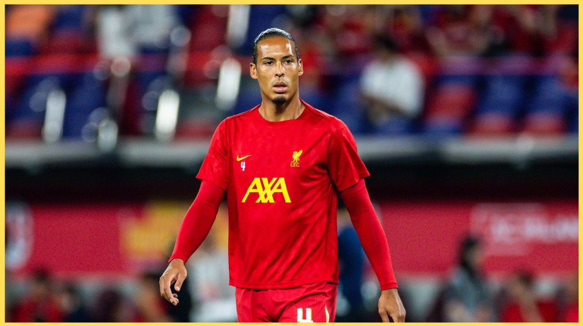 Virgil van Dijk handed the captain's armband to Wataru Endo after the Japanese midfielder replaced him against Yokohama