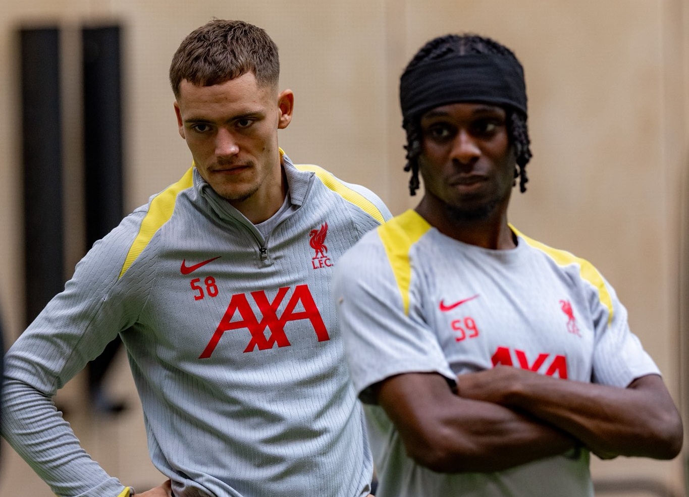 Florian Wirtz and Jeremie Frimpong have had their first training session at Liverpool