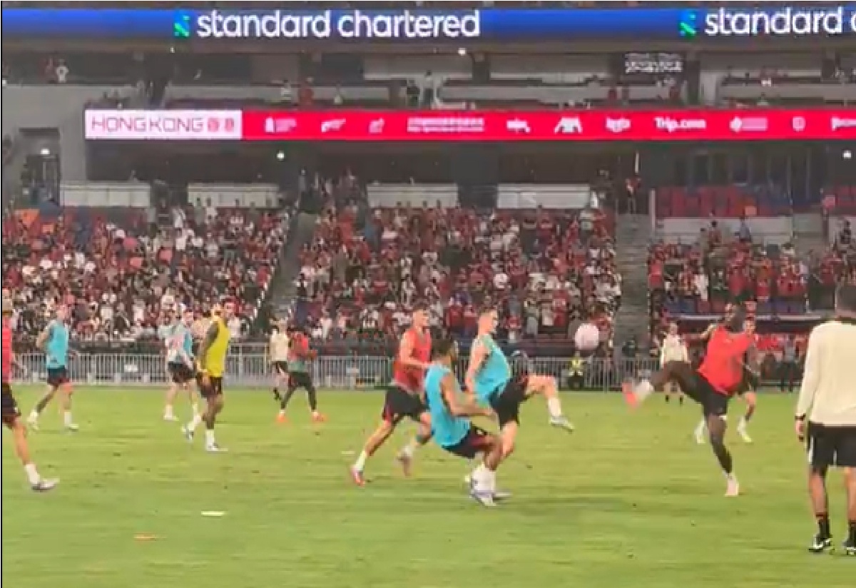 Florian Wirtz produced a sublime piece of trickery in Liverpool training