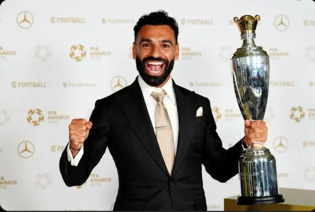 Liverpool ace Mo Salah has been named PFA Player's Player of the Year
