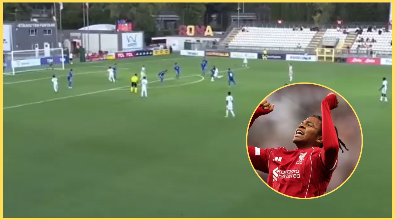 Liverpool winger Joshua Abe scored a sublime goal for England under-16s against Italy