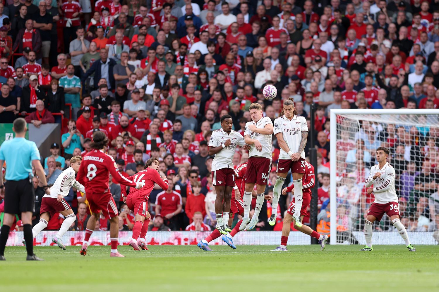Dominik Szoboszlai's stunning free kick gave Liverpool victory over Arsenal