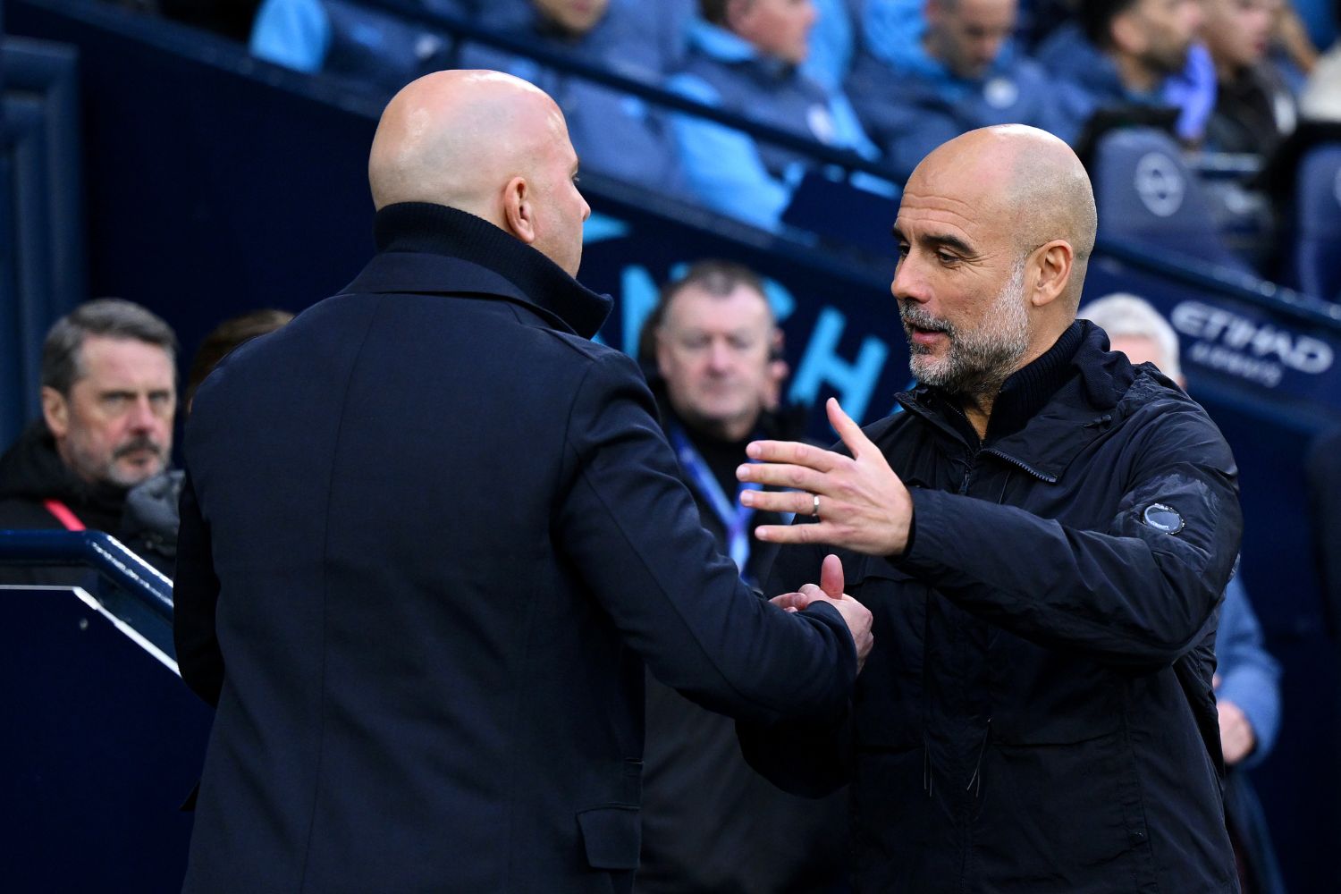 Arne Slot and Pep Guardiola