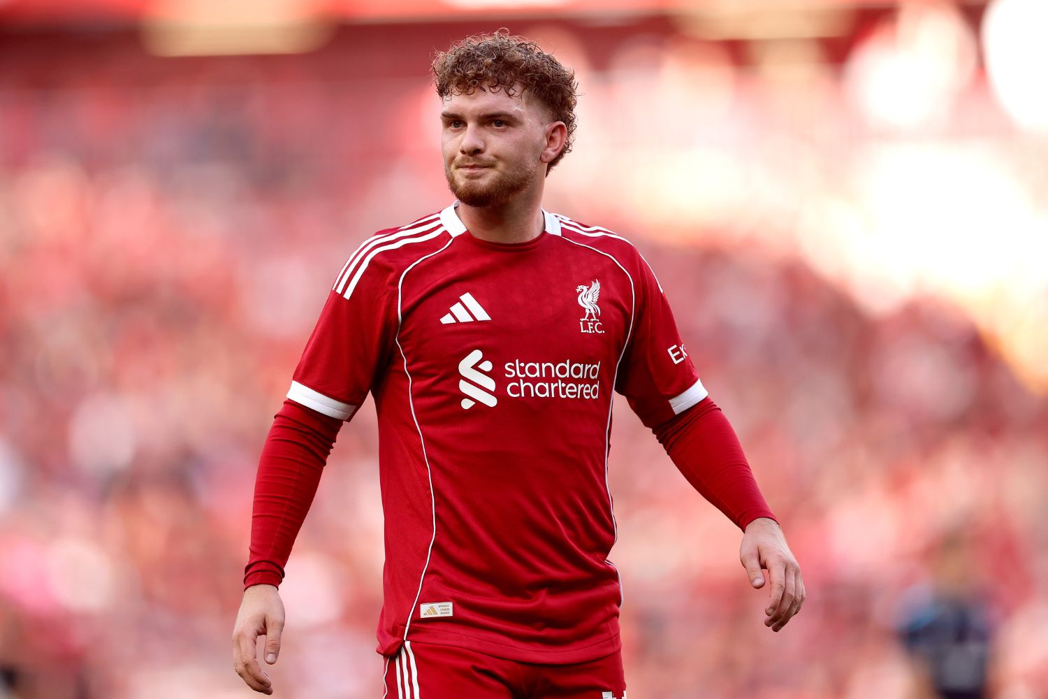 Harvey Elliott in action for Liverpool at Anfield