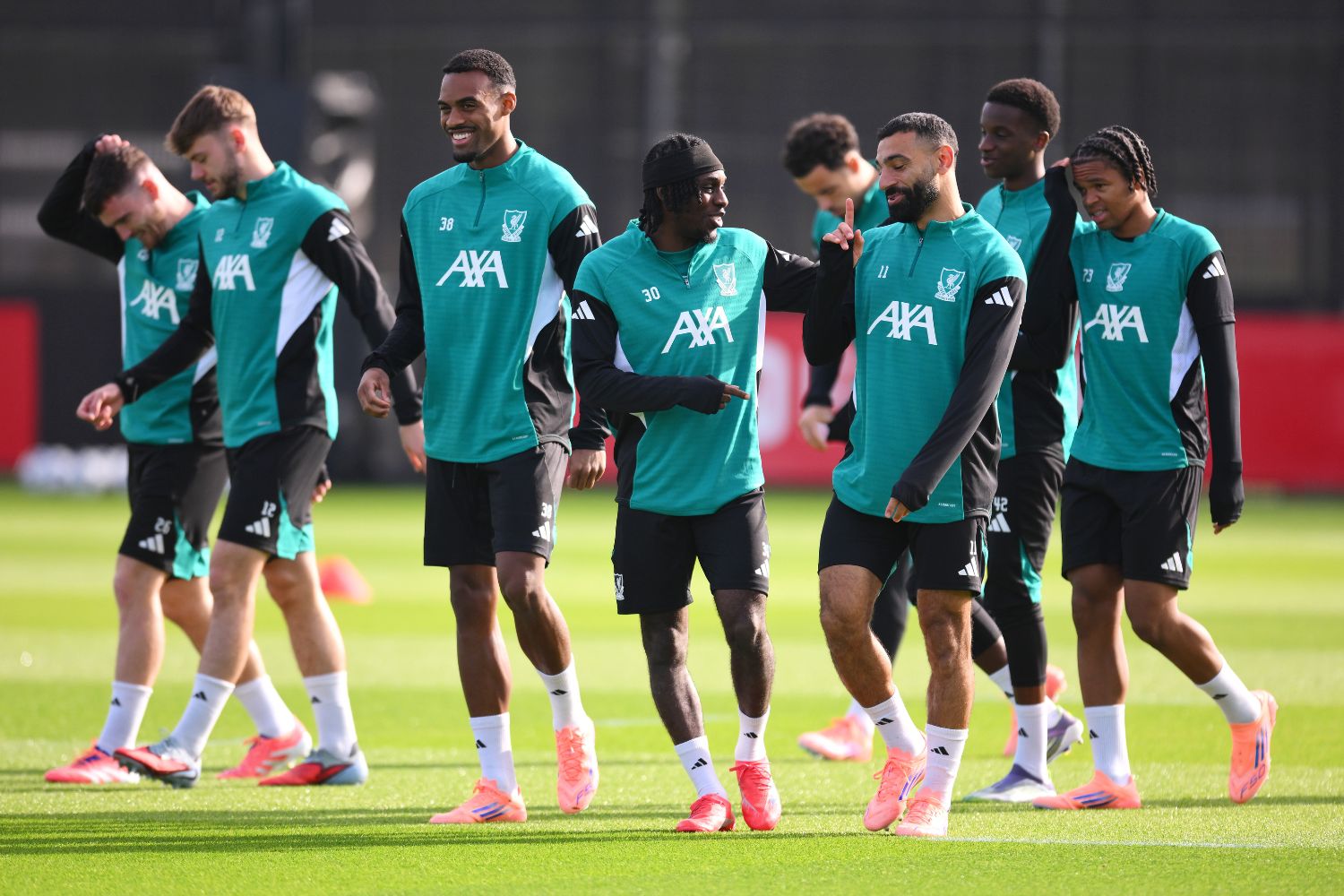 Liverpool squad train ahead of playing Galatasaray 