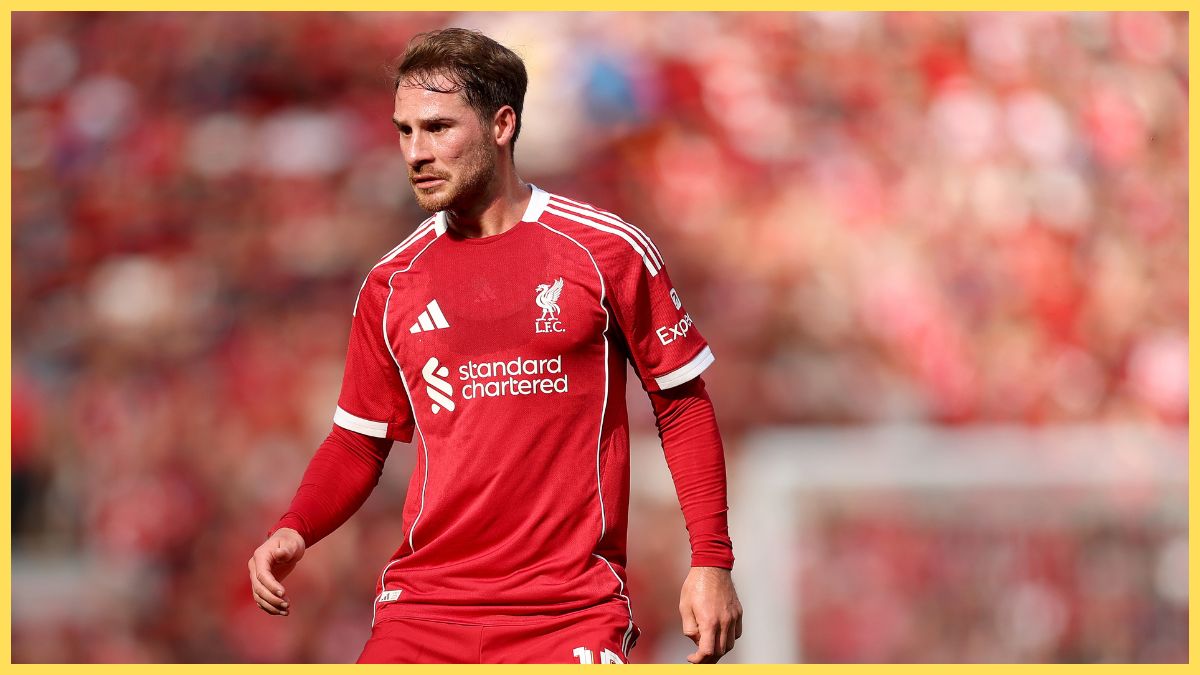 Alexis Mac Allister in action at Anfield