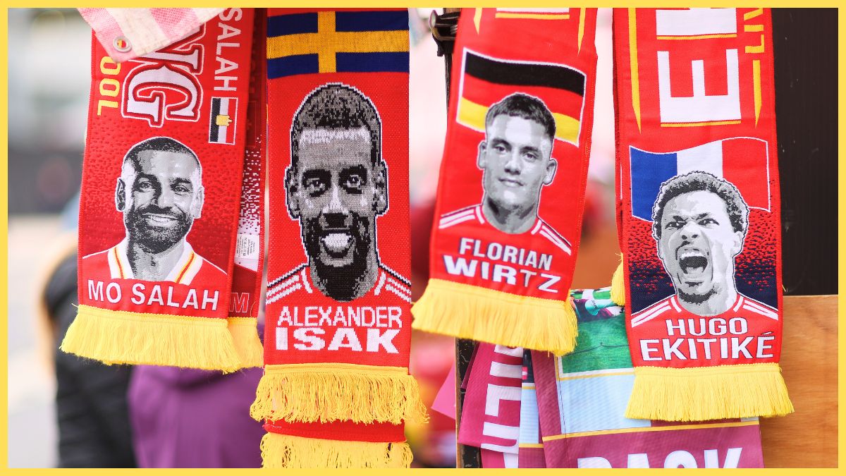 Scarves of Salah, Isak, Wirtz and Ekitike