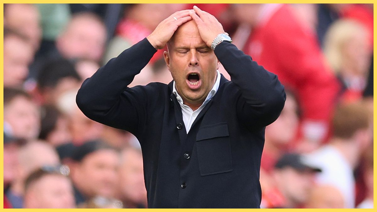 Arne Slot watches Liverpool in anguish