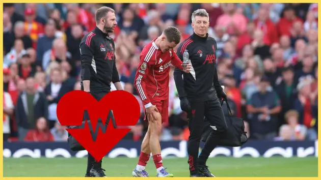 Florian Wirtz limps off against Arsenal