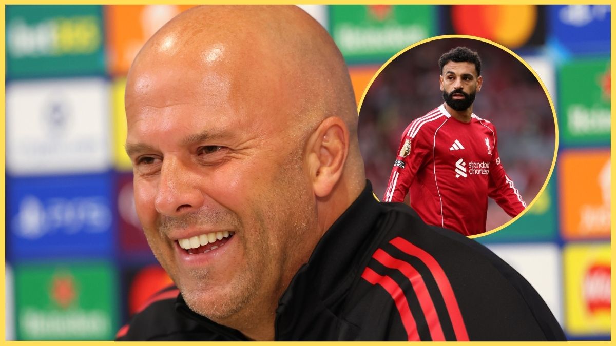 Arne Slot in a press conference amid Mo Salah decision