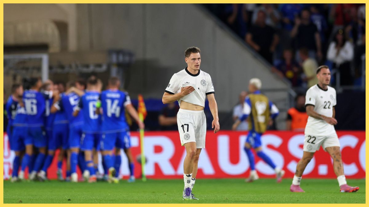 Florian Wirtz following Slovakia's goal against Germany
