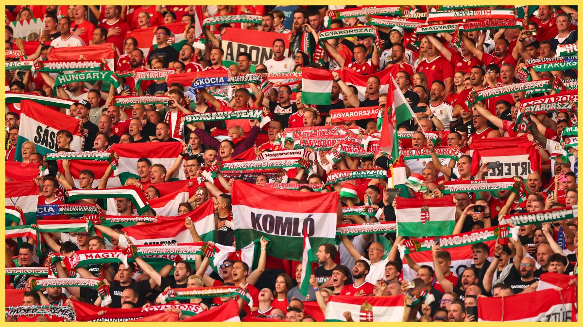 General view of Hungary fans